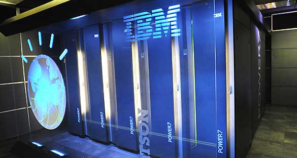 Watson, el superordenador de IBM que competirá contra dos humanos.