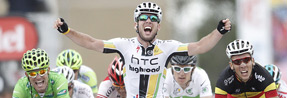 Cavendish se estrena con una victoria al esprín en una accidentada etapa