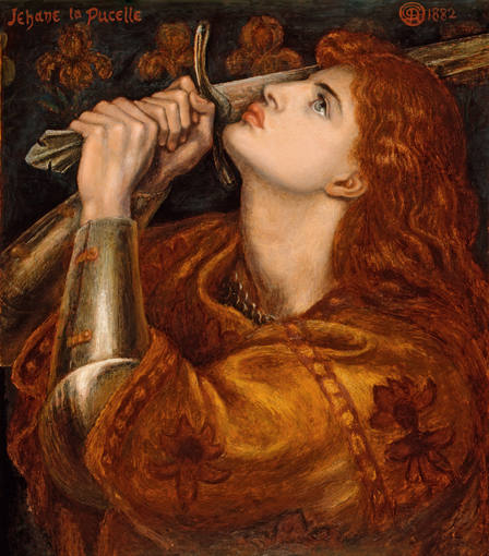 Dante Gabriel Rossetti. ’Juana de Arco’, 1882. Préstamo del Syndics of the Fitzwilliam Museum, Cambridge.