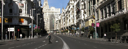 Disturbios localizados en la Gran Vía de Madrid