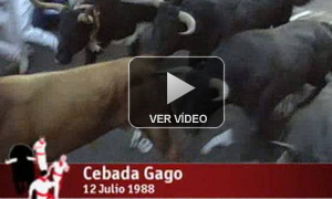 Espectacular encierro de Cebada Gago 1988