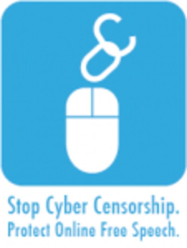 Logo creado por Reporteros Sin Fronteras para representar su lucha contra la cibercensura.
