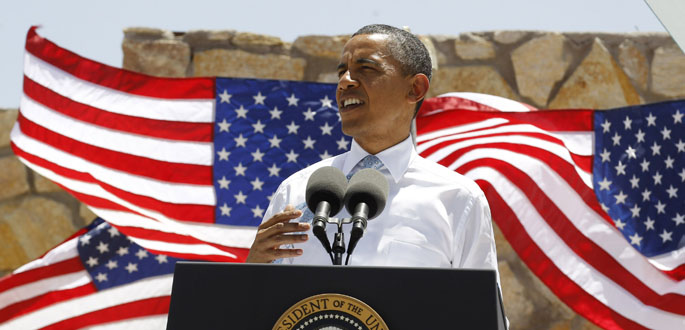 Obama durante su discurso en Texas