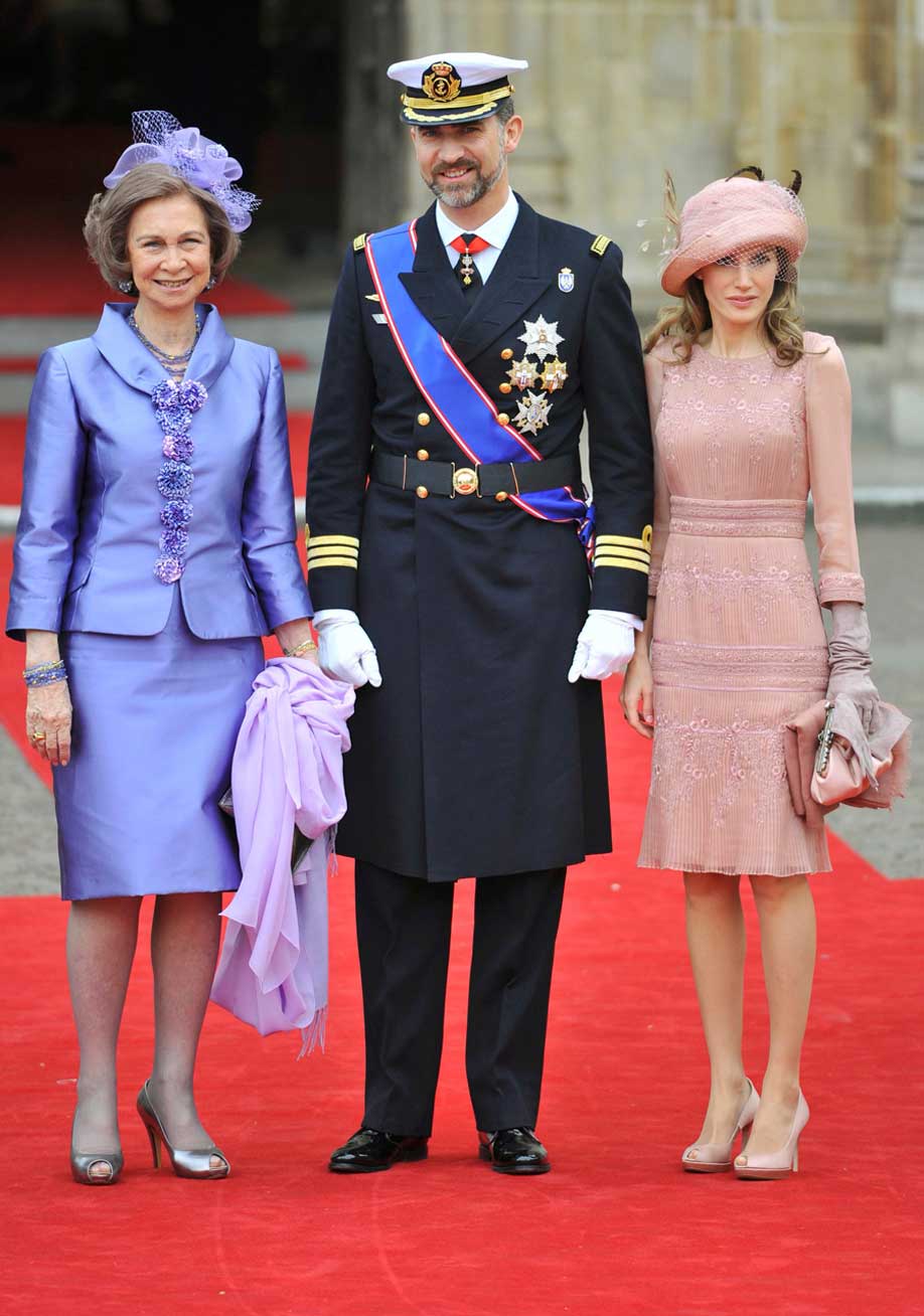 La reina Sofía y los príncipes de Asturias