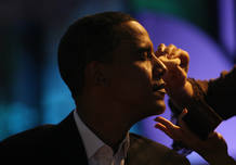 Retoque de maquillaje de Obama