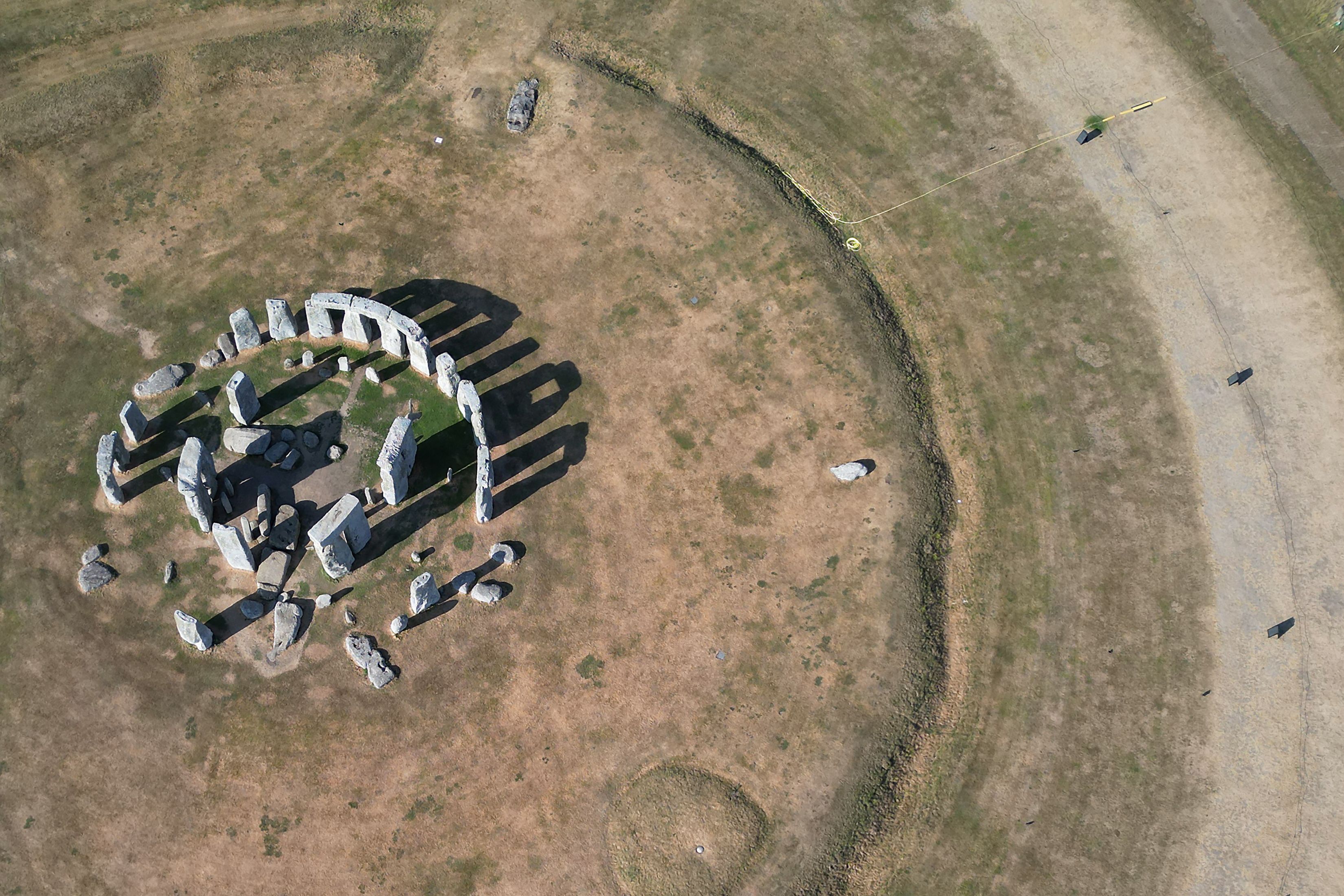 Hierba seca en Stonehenge,  en el Reino Unido, en julio.