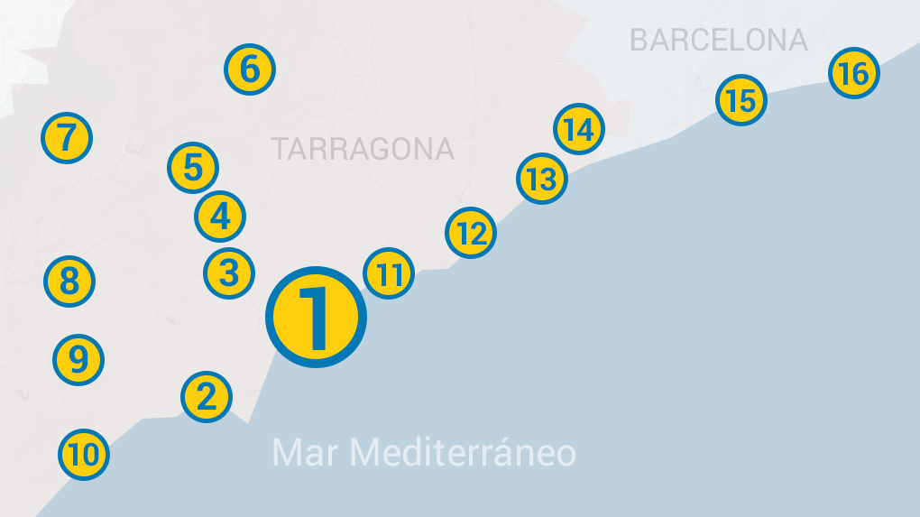 Mapa de sedes juegos mediterraneo 2018