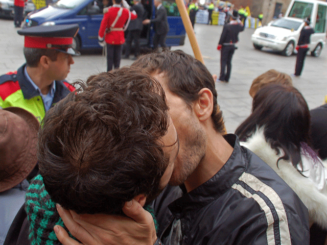 Protestas de los homosexuales en las calles de Barcelona