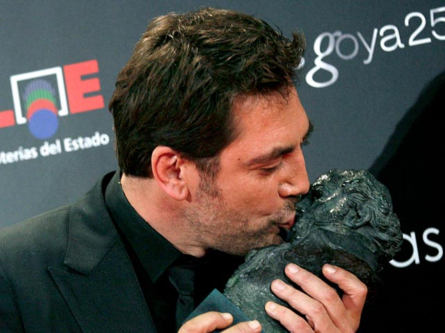 El actor Javier Bardem, Goya 2011 a la Mejor Interpretación Masculina Protagonista por 'Biutiful'